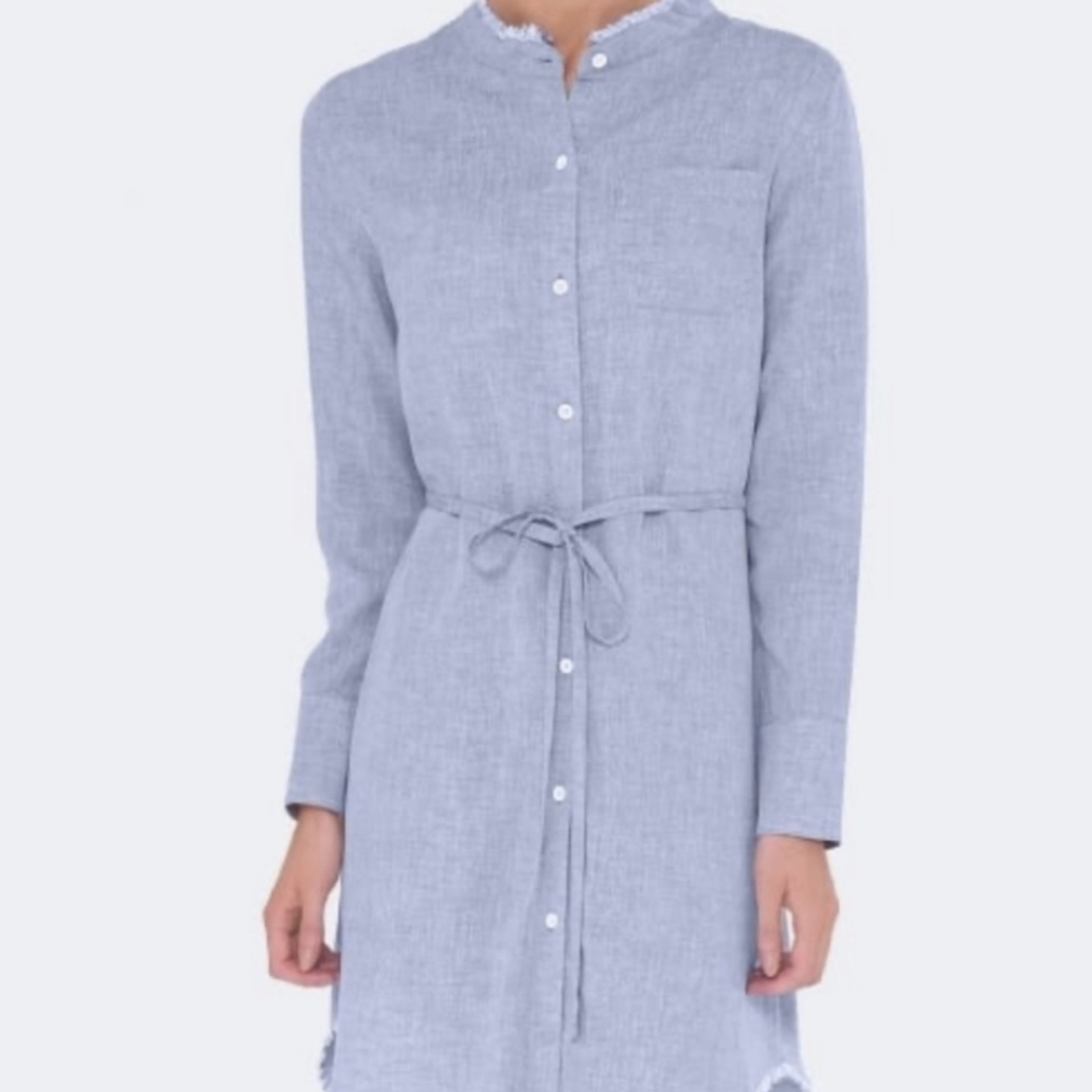 the blue shirt shop Prince & mott Chambray Linen Shirt Dress